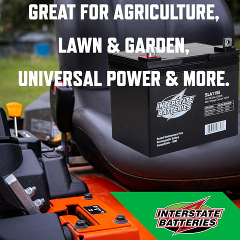 Interstate Batteries SLA Battery 12V 35Ah AGM VRLA (Flag Terminal) SLA1155