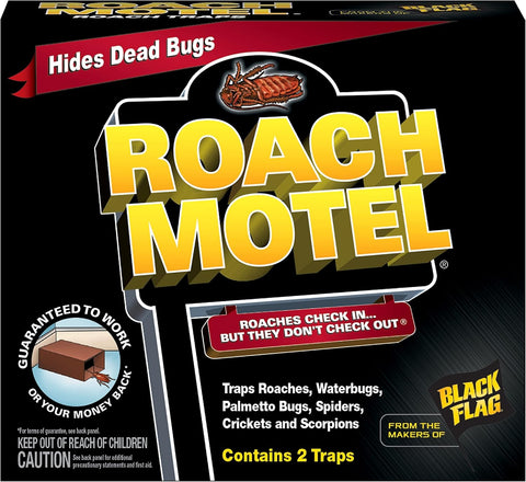Roach Motel Traps 2 Count, Contains No Pesticides, Hides Dead Bugs, 12 Pack