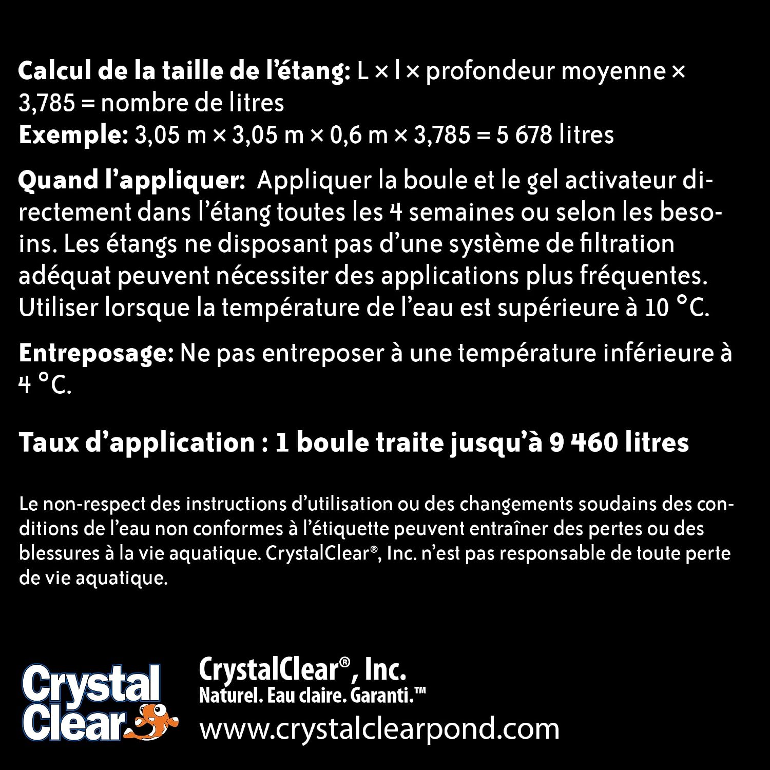 CrystalClear PondShock Ball Freshwater Clarifier, Enzymes Shock Treatment