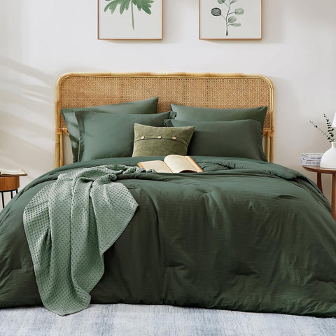 Twin XL Comforter Set- 5 Pieces Prewashed Bed in a Bag Twin Bedding Sets