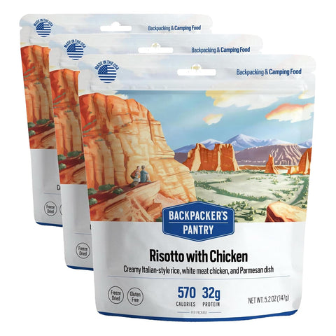 Backpacker's Pantry Risotto with Chicken | Freeze Dried Backpacking & Camping Food, 1 Count (Pack of 3)