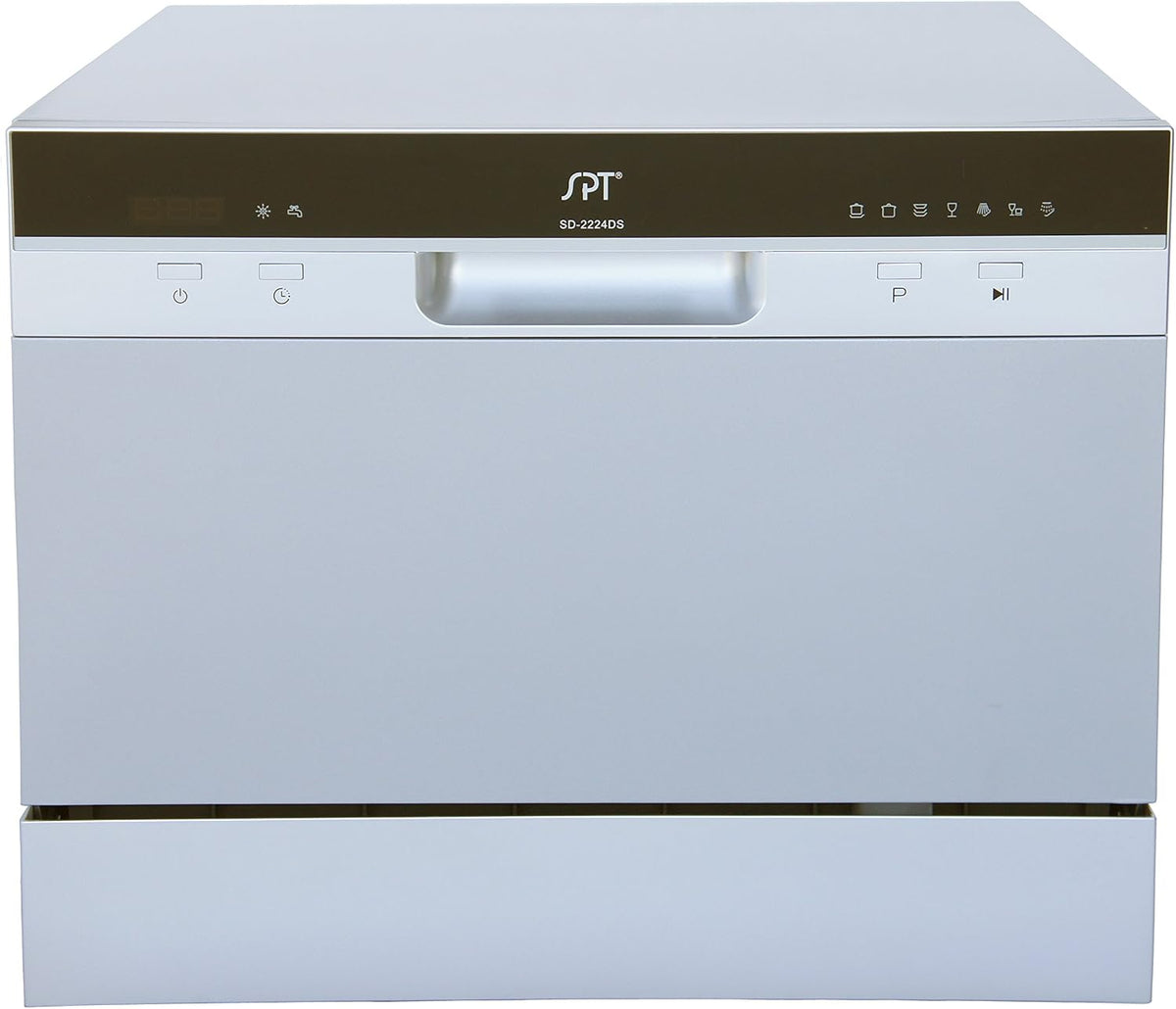 SPT SD-2224DSB: ENERGY STAR Countertop Dishwasher with Delay Start & LED – Silver