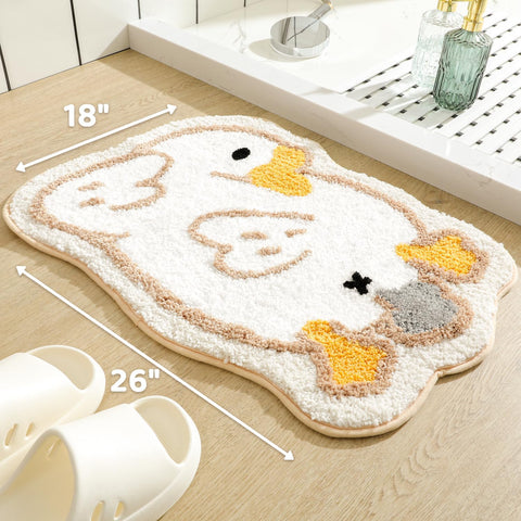 Molesun Goose Bath Mat 18x26, Soft Absorbent Microfiber Bath Rugs