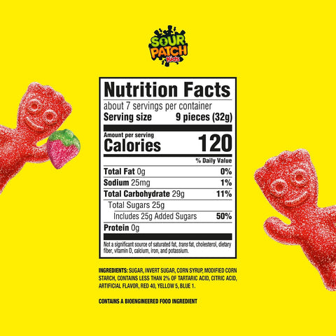 SOUR PATCH KIDS Strawberry Soft & Chewy Candy, 8 oz