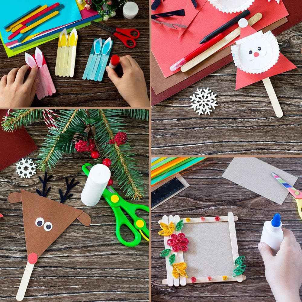 Apremont - 4.5 inch Natural Wooden Food Grade Craft Sticks - Ice Cream Stick - Popsicle - Suit Crafting, Stirring, Paddle, Waxing, Small Ice Pop Stick for DIY Kids