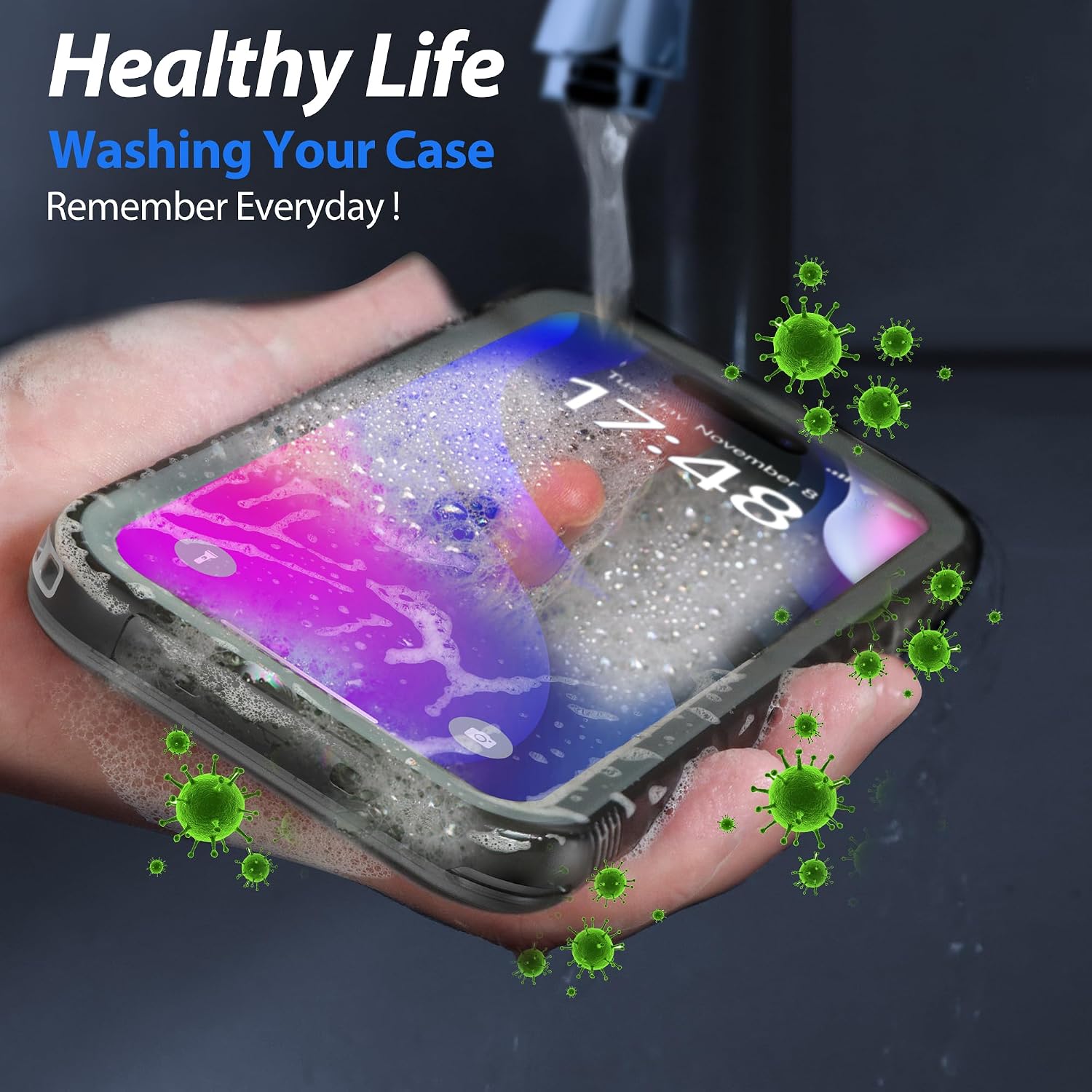 SPORTLINK for iPhone 15 Plus Waterproof Case, Black
