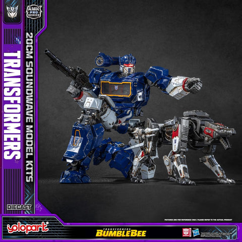 YOLOPARK Transformers: Bumblebee 7.87" Soundwave and Ravage Action Figure