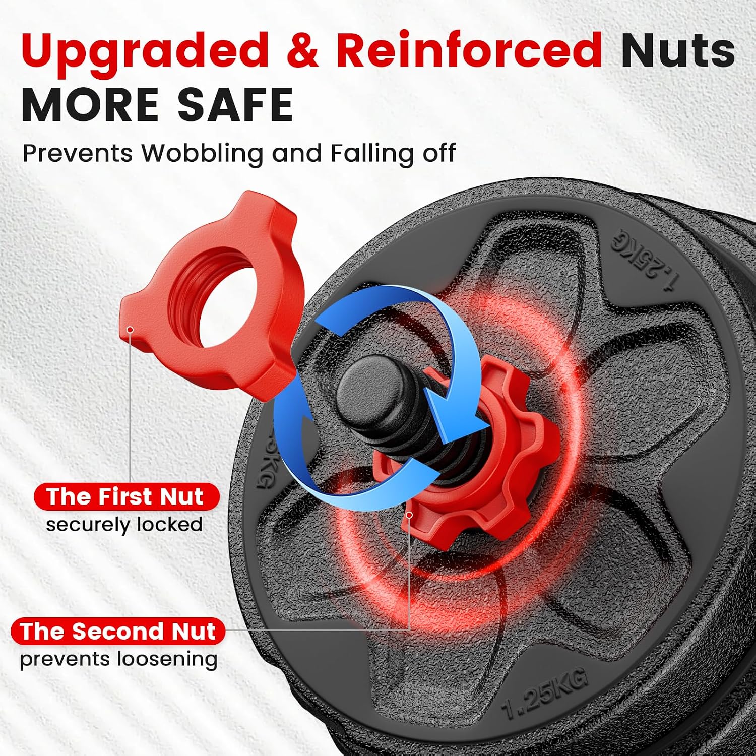 Adjustable Dumbbell Set, 20/33/45/70/90lbs Free Weight Set with Connector, 5-in-1 Dumbbell Set for Barbells, Kettlebells, Push up Stand, Weight Plate, Home Gym Suitable Men/Women