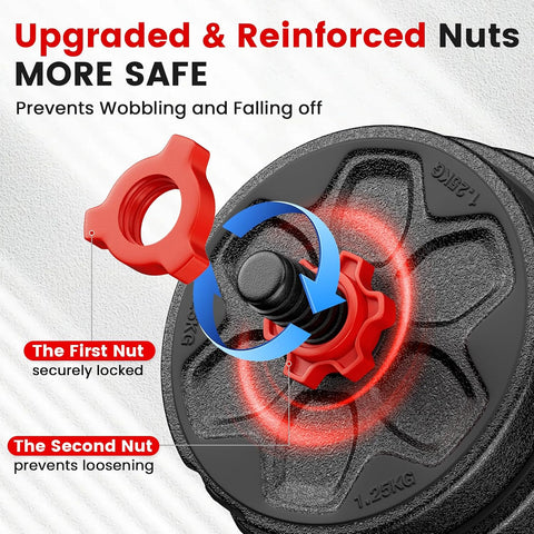 Adjustable Dumbbell Set, 20/33/45/70/90lbs Free Weight Set with Connector, 5-in-1 Dumbbell Set for Barbells, Kettlebells, Push up Stand, Weight Plate, Home Gym Suitable Men/Women