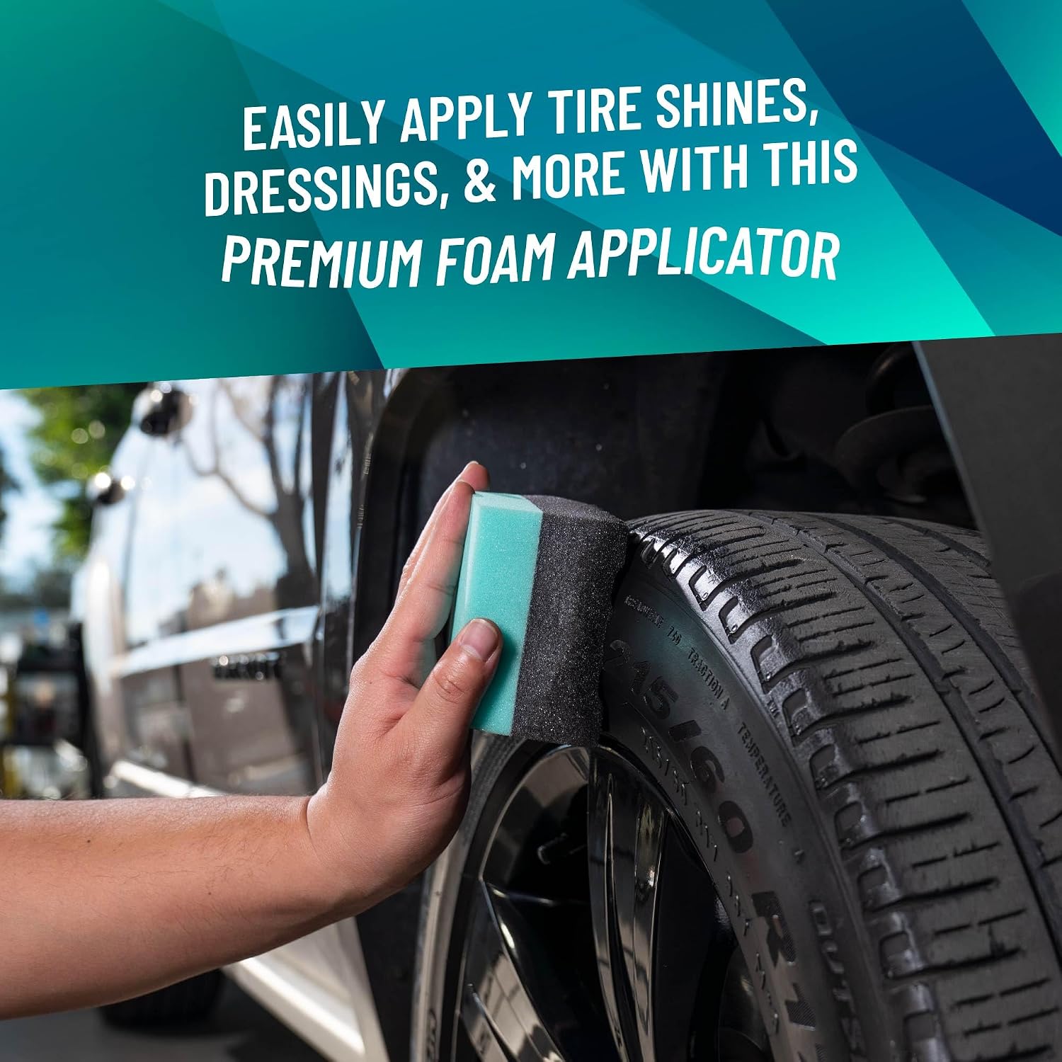 Chemical Guys, Wonder Wave Durafoam Tire Shine Applicator Foam Pads, 2 Pack