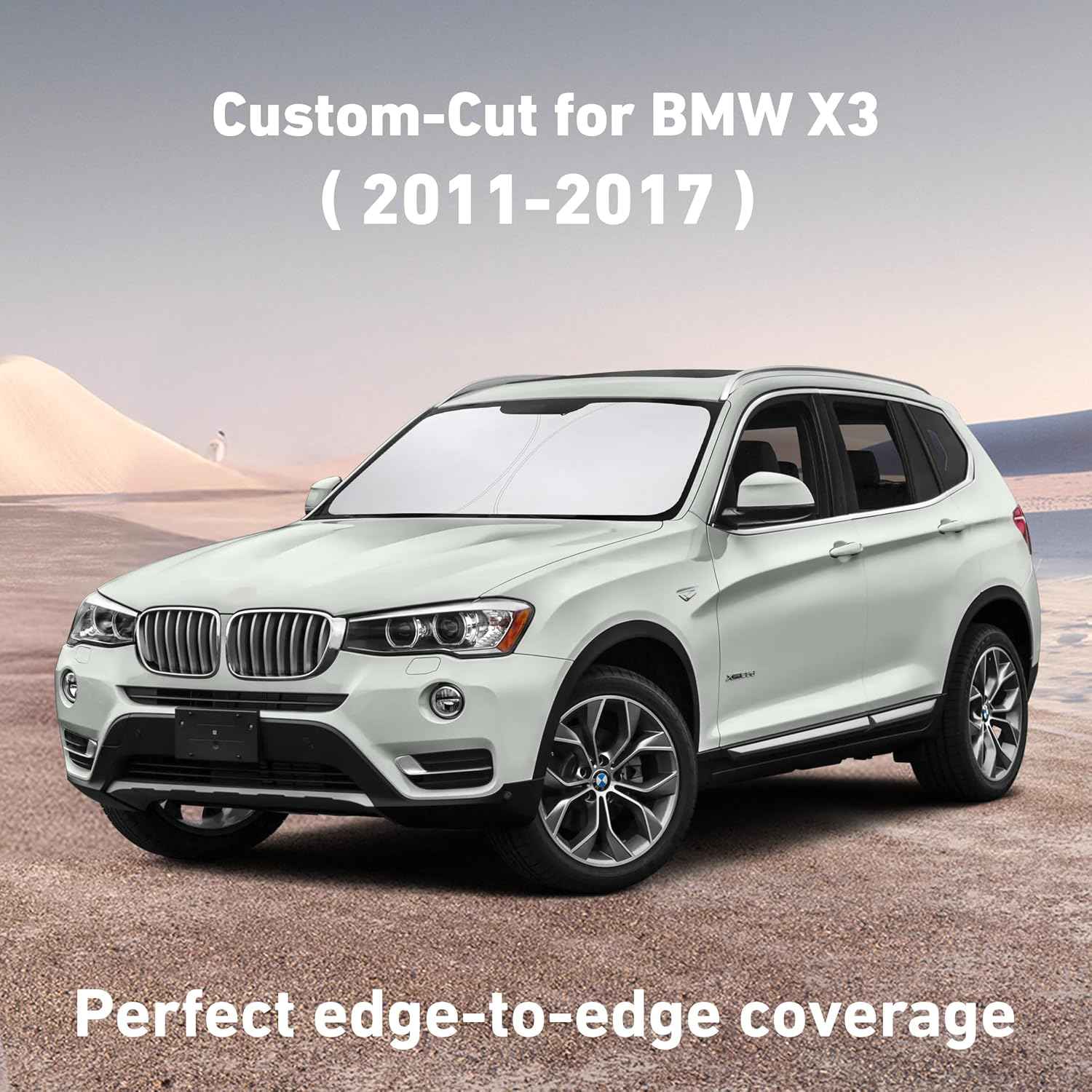 EcoNour Windshield Sunshade Compatible for BMW X3 2011-2015 2016 2017