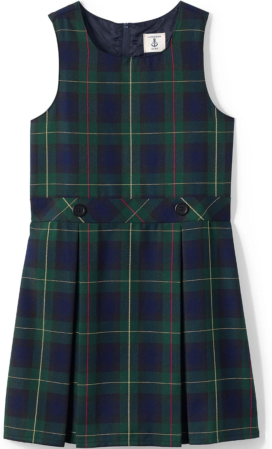 Lands' End Girls Uniform Plaid Jumper