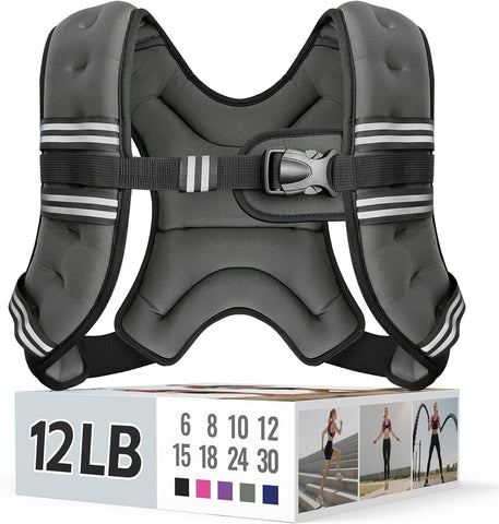 Zeerun Weighted Vest, 6/8/10/12/15/18/20/24/30LB for Men Women