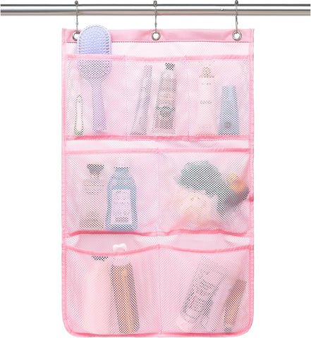 Fammart Mesh Shower Caddy Hanging, Quick-Drying Shower Organizer with 7 Pockets, Portable Bathroom Organizers and Storage for Shampoo, Soap, Loofah, Travel, and Cruise Essentials