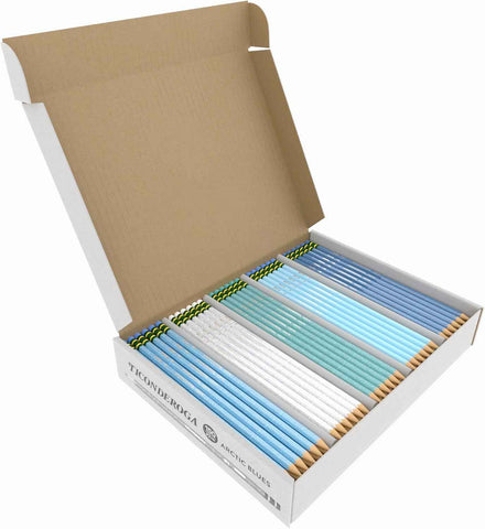 Ticonderoga Wood-Cased Pencils Pre-Sharpened, Arctic Blues, 150 Count