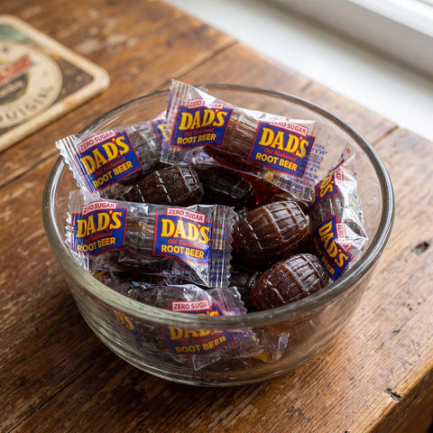 Sugar Free Dad's Root Beer Barrels, 1lb, Approx. 50, Sugar Free Hard Candy