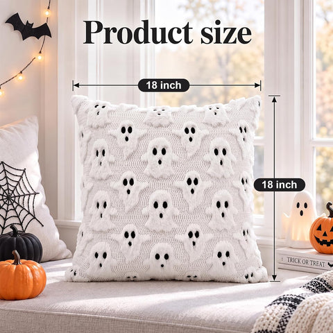 OLANRUN Halloween Pillow Covers 18x18 Set of 2, Halloween Decoration Indoor