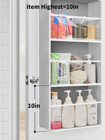 JARLINK Over The Door Toy Storage Organizer w/Clear Window, Grey, 2 Pack