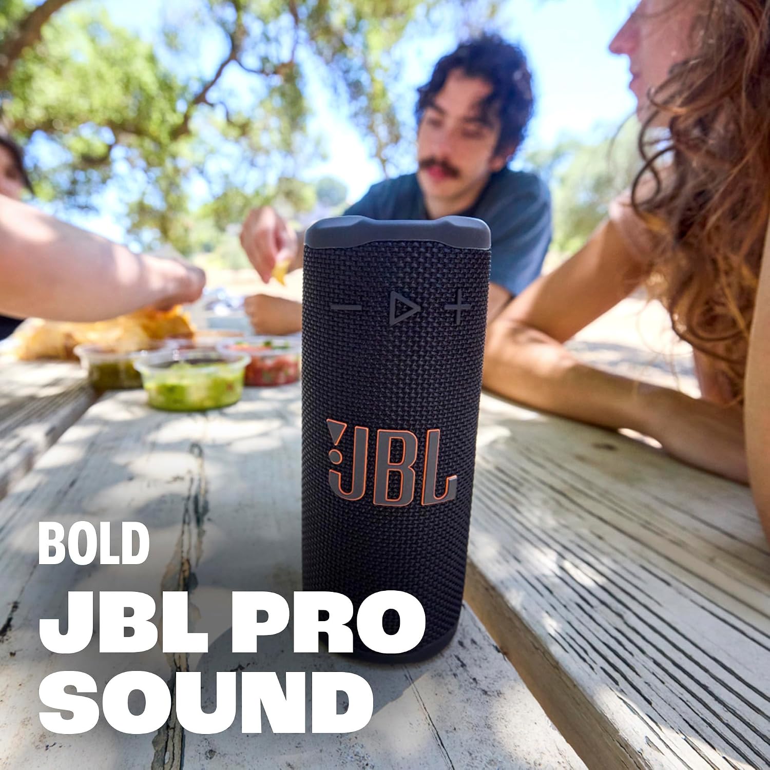 JBL Grip Portable Bluetooth Speaker, Waterproof, Ambient Light - Black