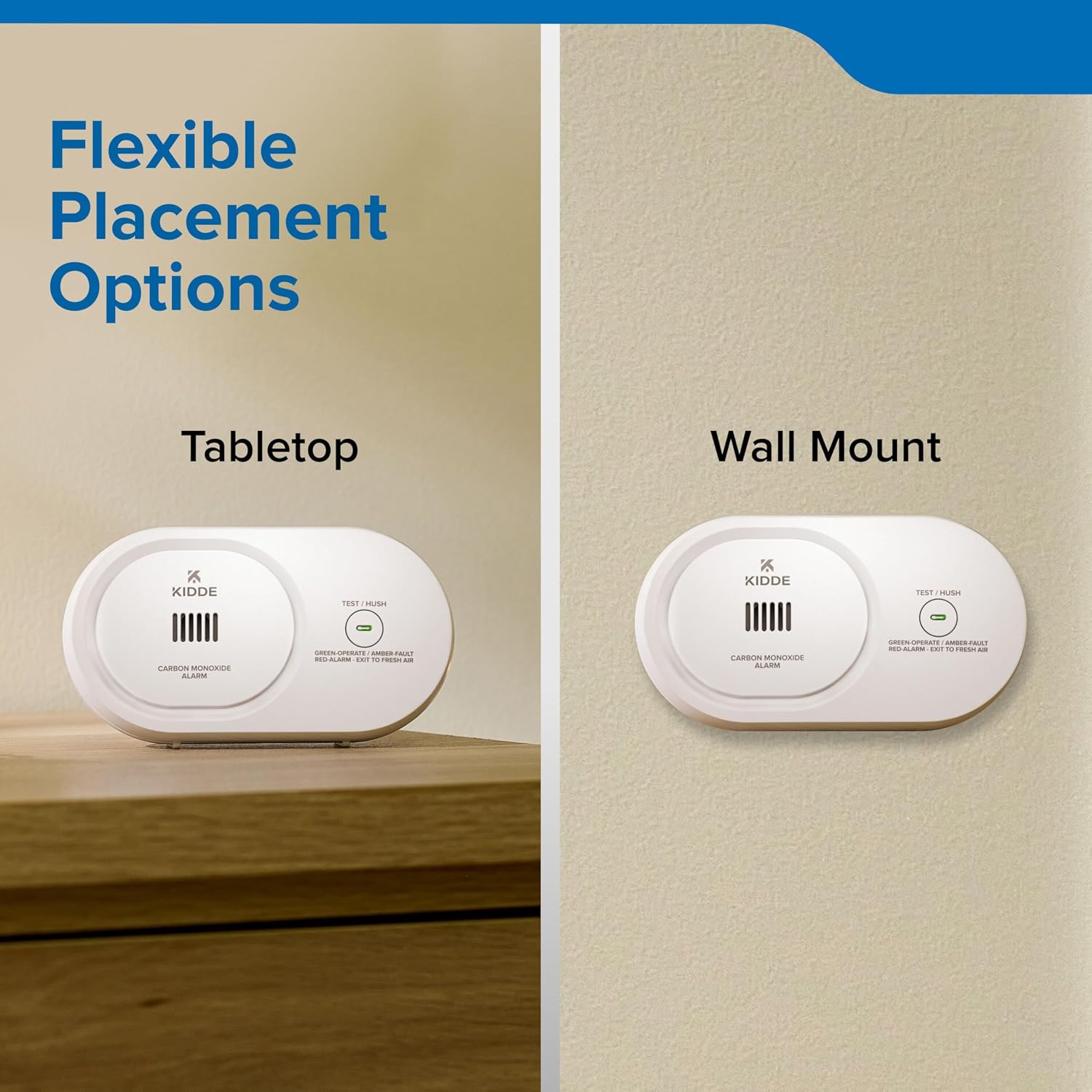 Kidde Carbon Monoxide Detector, AA Battery-Powered, COB