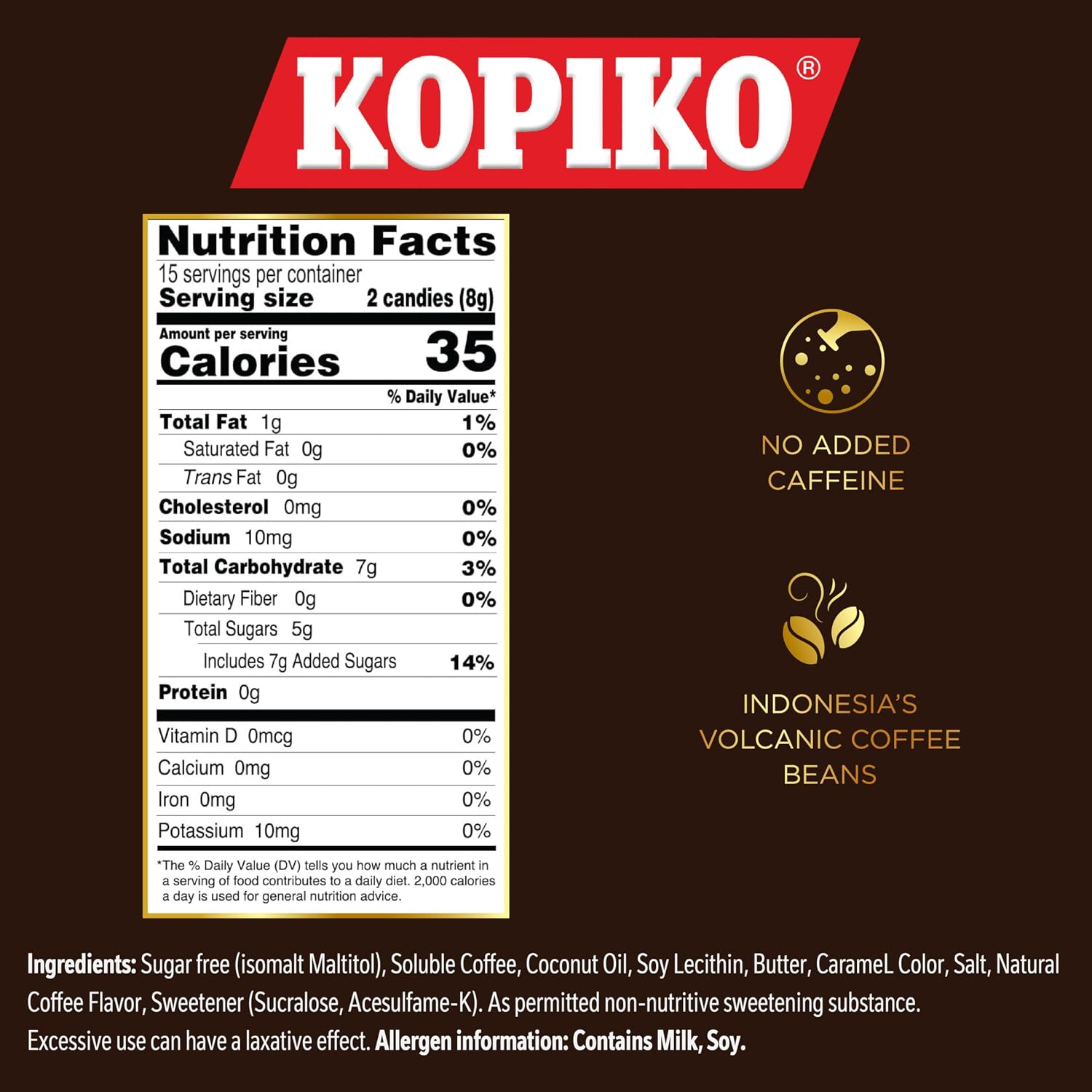 Kopiko Coffee Candy – Hard Candy from Indonesia (2-Pack 4.23oz)