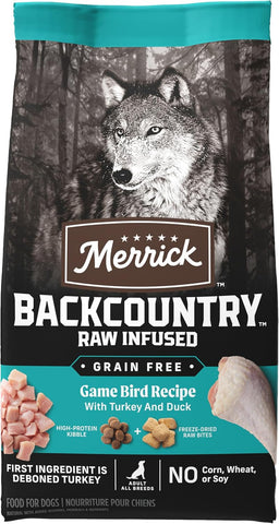 Merrick Backcountry Game Bird Recipe Grain Free Dry Dog Food, 20 lb Bag