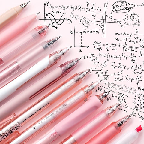 Four Candies Rose Gel Pens, Pink Barrels, Black Ink, 0.5mm, 12 Count