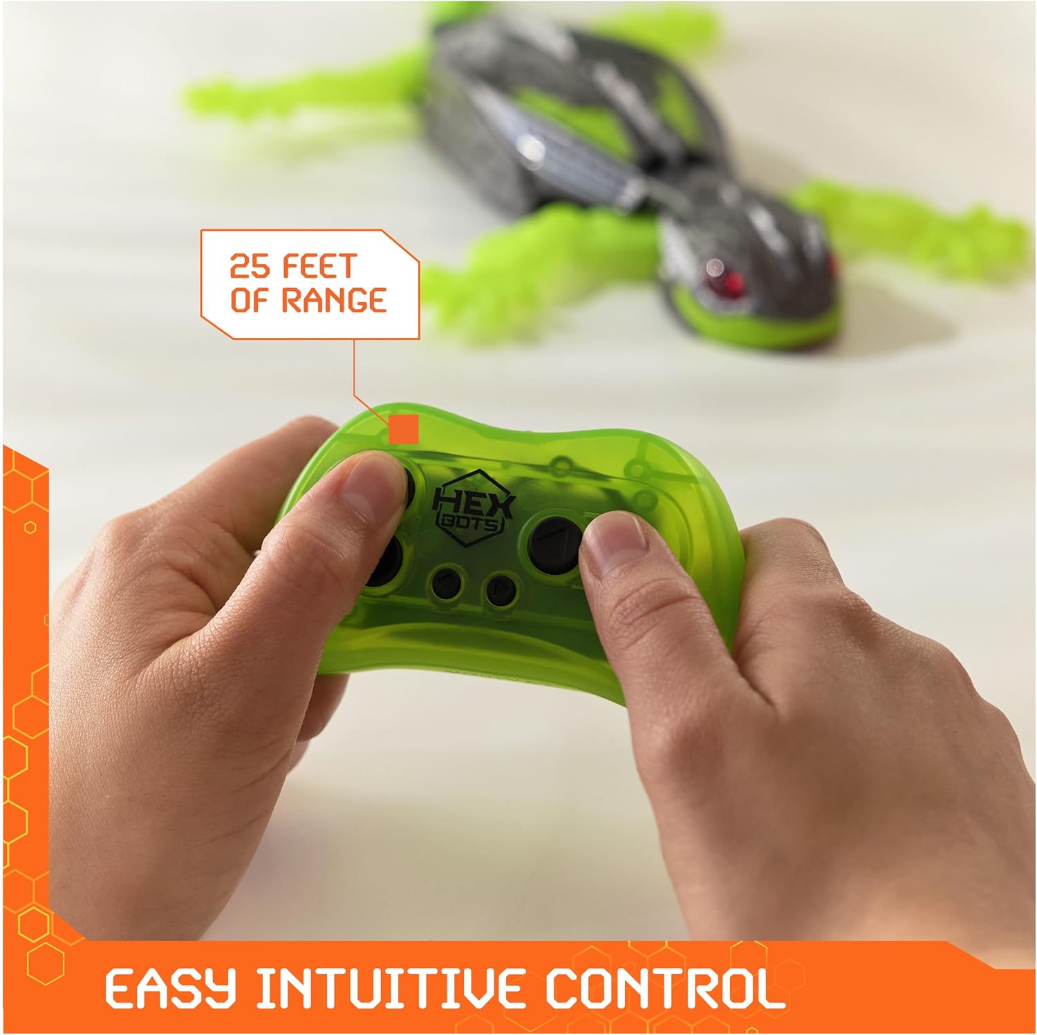 HEX BOTS Wall Crawler Gecko Rechargeable Remote Control Toy