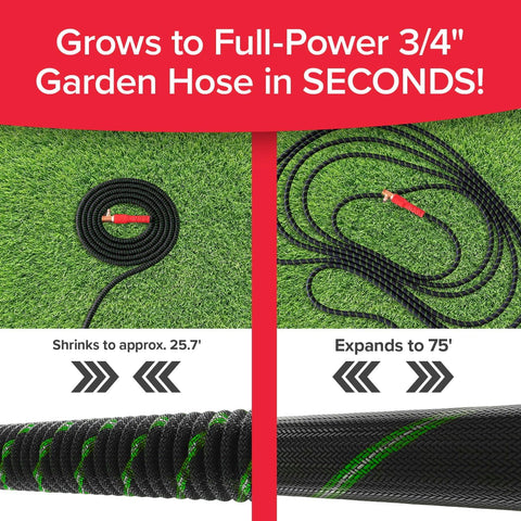 Pocket Hose Ballistic Double UV 75 FT Garden Hose, As Seen on TV