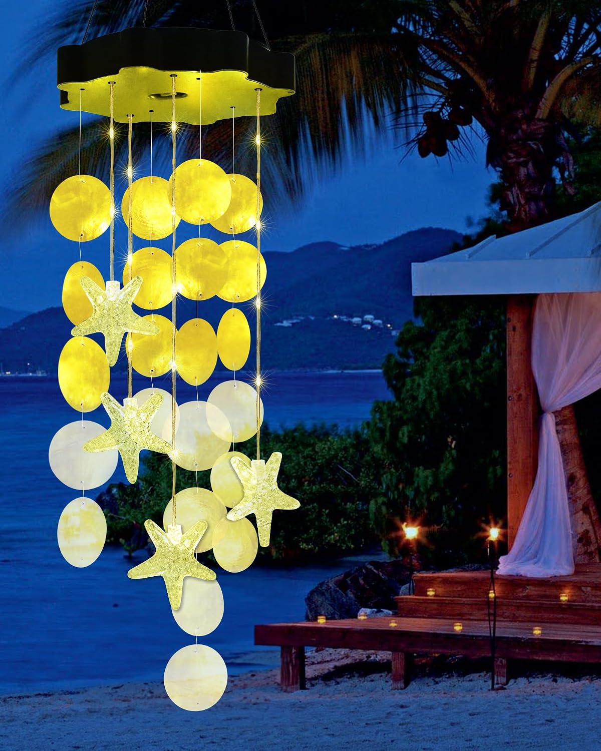 Toodour Solar Wind Chimes for Outside, Gifts for Mom Grandma Women Girls