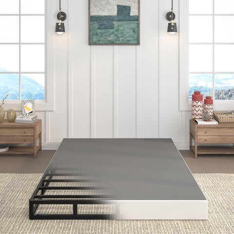 7 Inch Box Spring for Queen Bed, Heavy Duty Metal Mattress Foundation, 3000 lbs Capacity, High Profile, Noise-Free, Easy Assembly with Fabric Cover