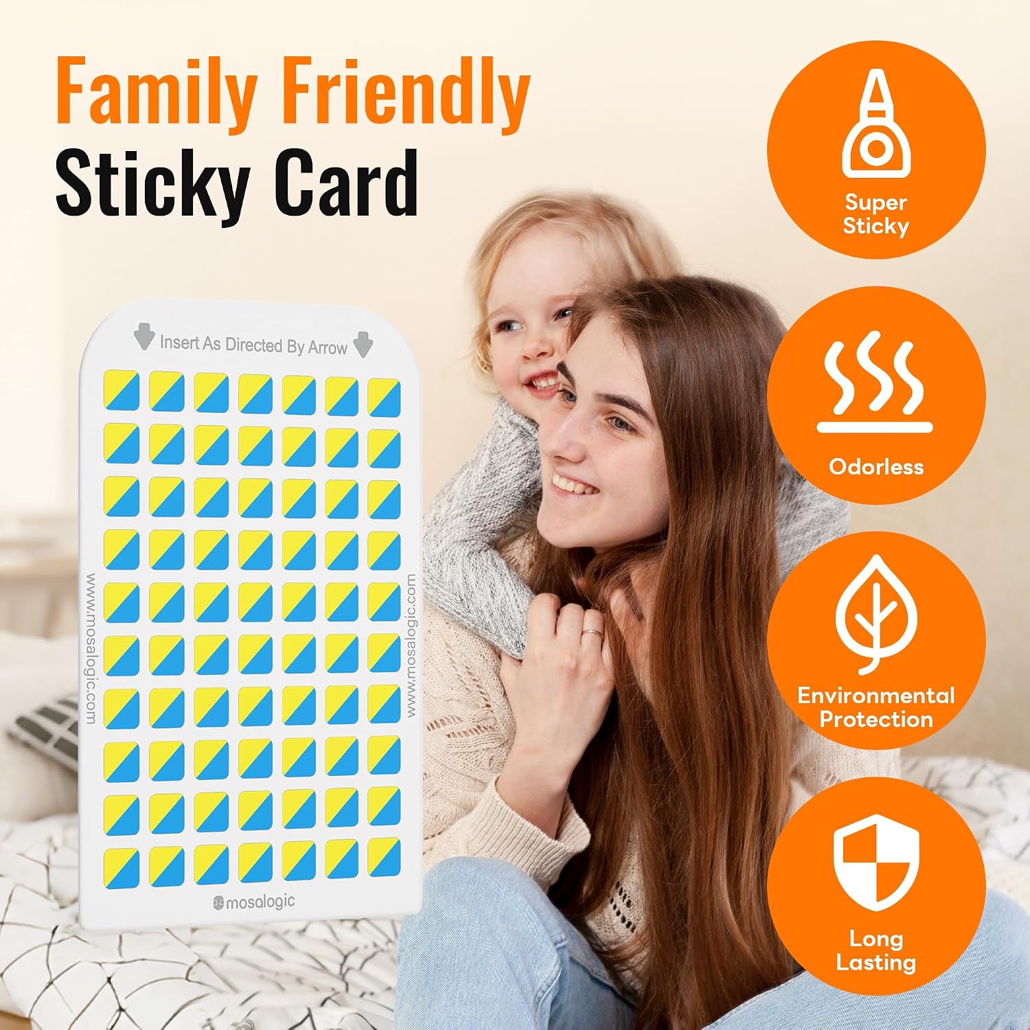 Mosalogic Sticky Card Refills Replacement Glue Cards,Fly Insect Trap 10pack