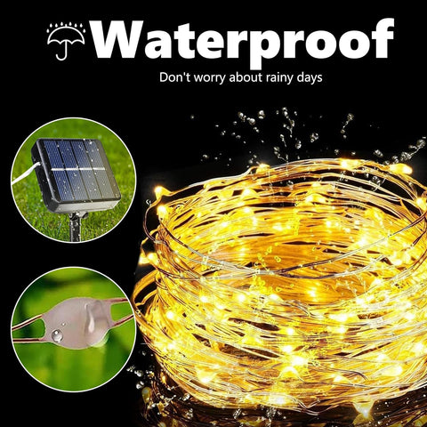 Joomer Solar Fairy Lights, 2-Pack Total 80FT 240LED Lights, Warm White