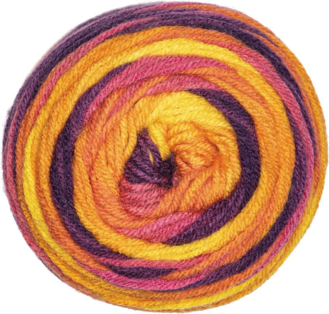 Red Heart Super Saver Ombre Yarn for Crocheting, Sunset, 2-Pack
