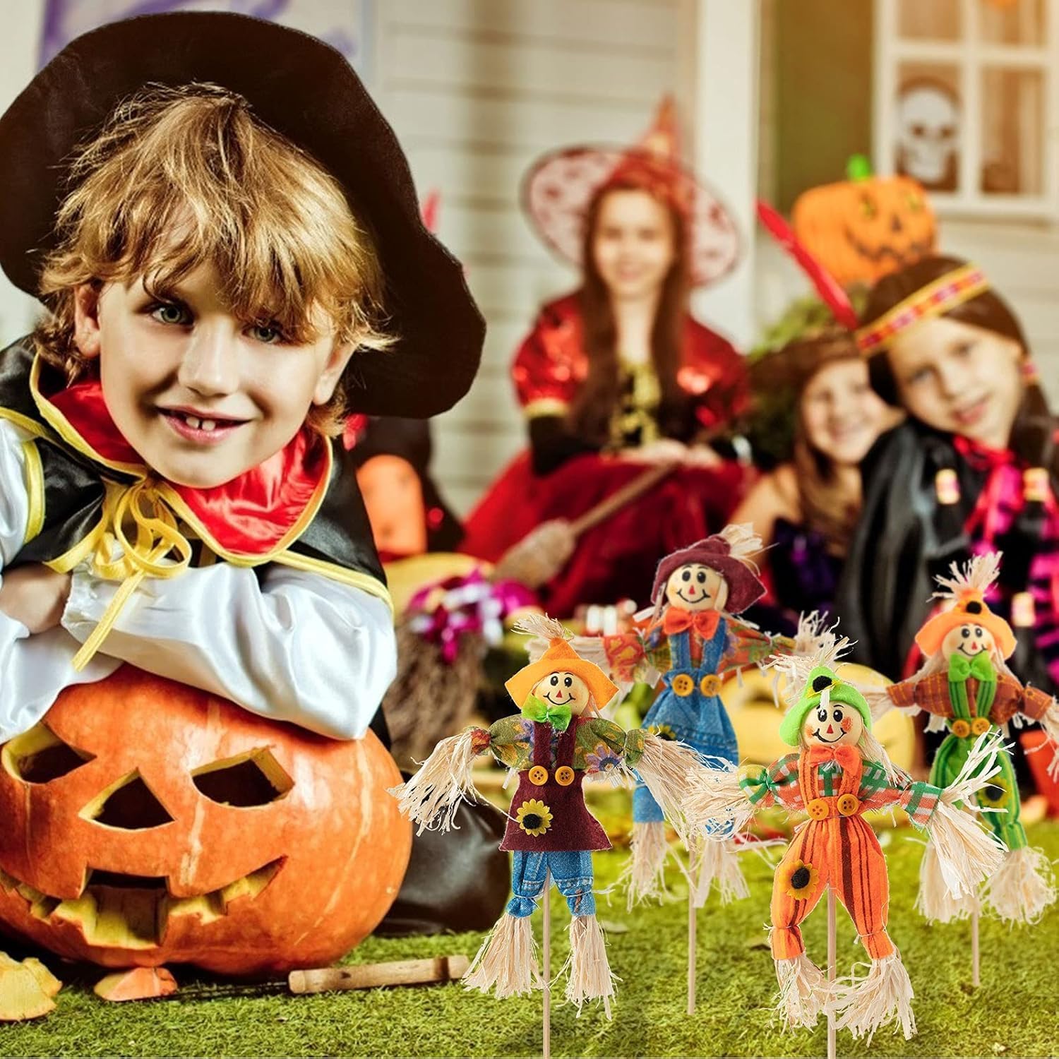 6 PCS Halloween Scarecrow Decorations, Scarecrows Fall Decor