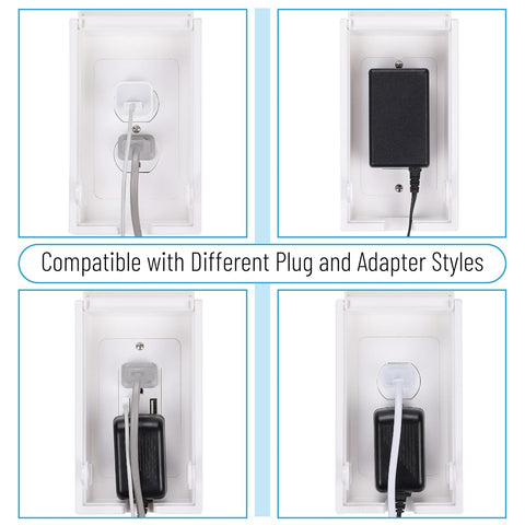 Bates - Baby Safety Outlet Cover Box, 2 Pack, Baby Proof Outlet Covers Baby Proofing, Plug Covers for Electrical Outlets, Socket Covers for Outlets, Child Proof Outlet Cover, Outlet Box Cover