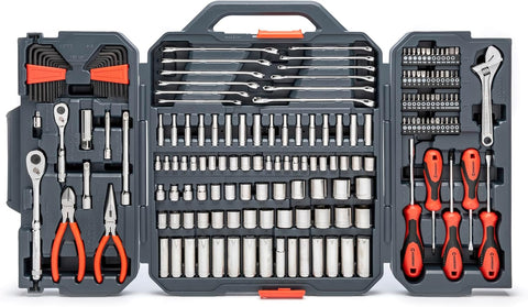 Crescent 150 Piece 1/4" and 3/8" Drive 6 Point SAE/Metric Professional Tool Set - CTK150