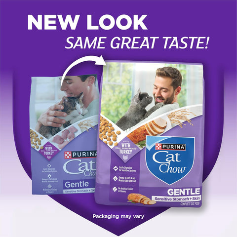 Purina Cat Chow Gentle Sensitive Stomach & Skin Dry Cat Food, 13 lb Bag