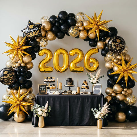 RUBFAC Balloons Black Balloon Arch for Black Birthday Decorations 154pcs