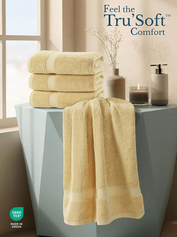 Utopia Towels 4 Pack Premium Bath Towels, 27x54 in, 600 GSM Cotton Beige