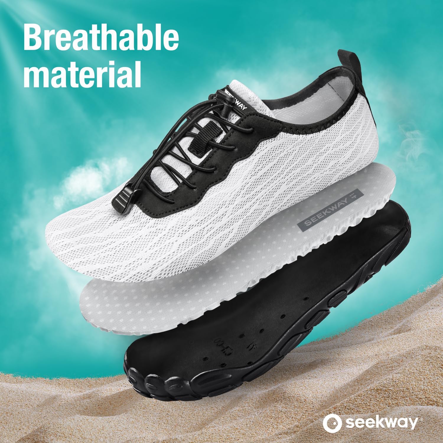 SEEKWAY Water Shoes Men Women Adult Quick-Dry Aqua Sock Barefoot for Beach Swim River Pool Lake Hiking Kayaking Surfing