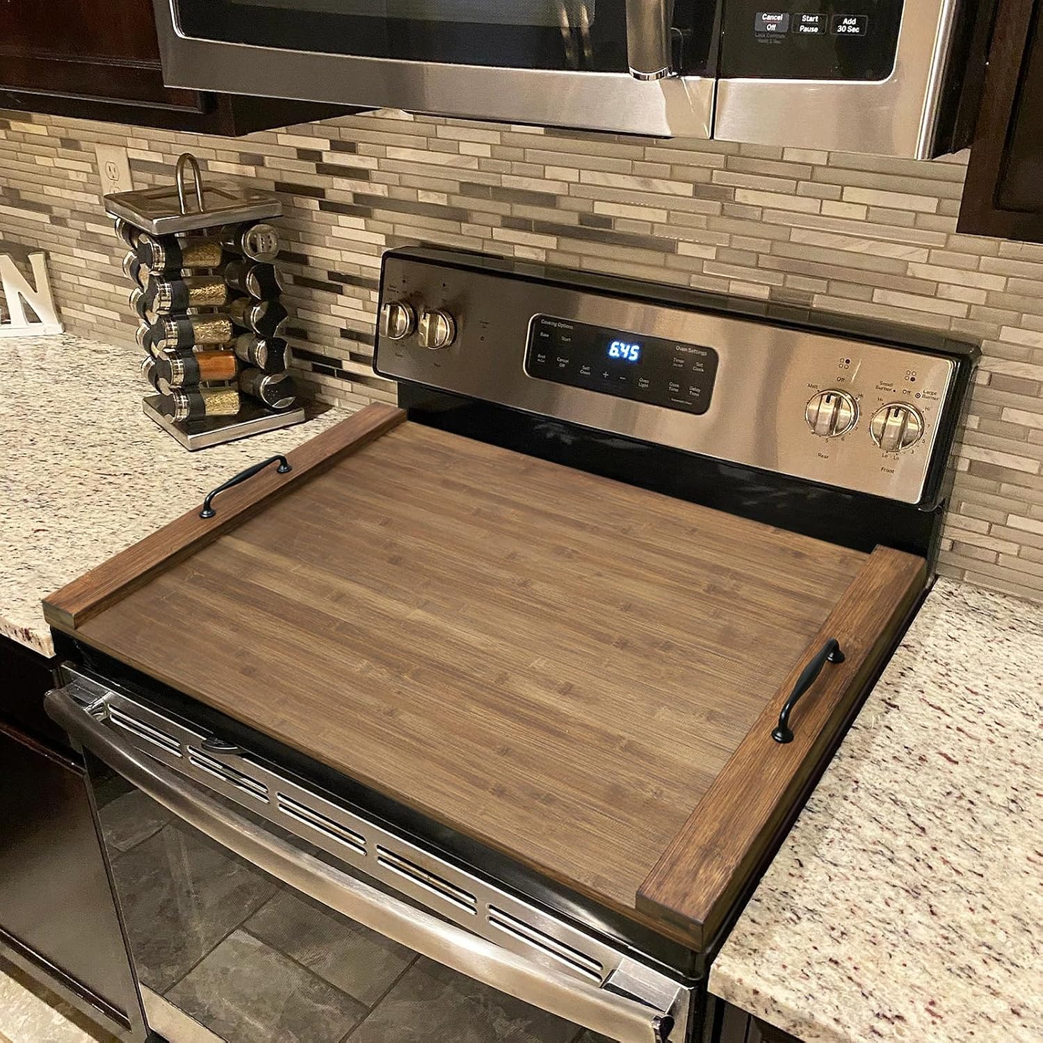 GASHELL Noodle Board Stove Cover with Handles for Electric, Gas Stove Top