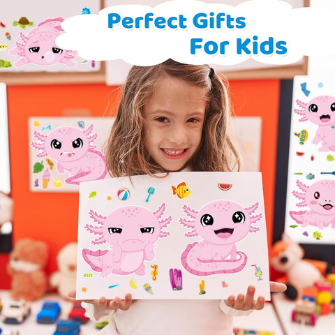 Axolotl Party Favors 48 Sheets Axolotl Birthday Decorations Stickers