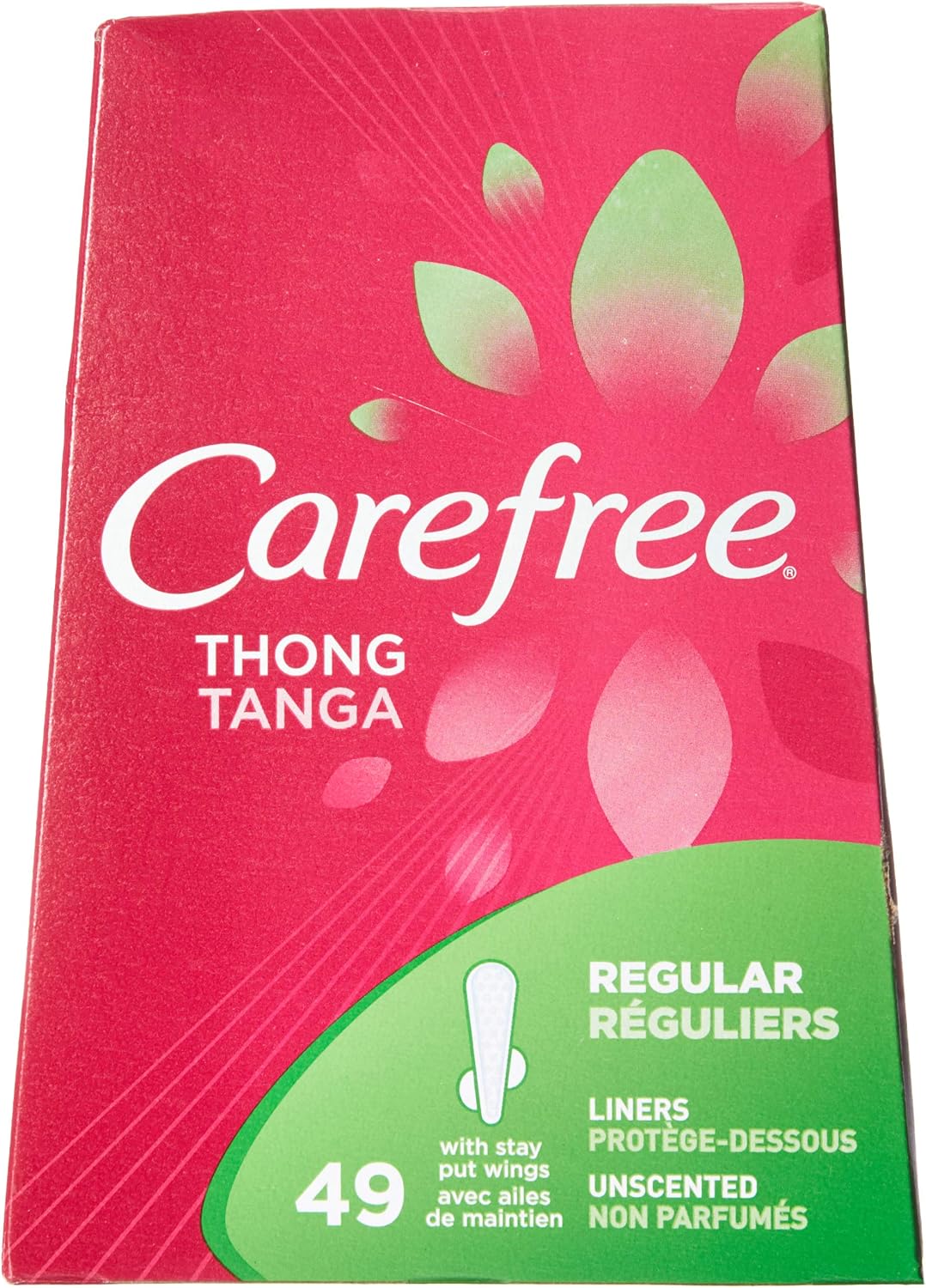 Carefree Thong Pantiliners-Unscented- 49 Count (Pack of 3)