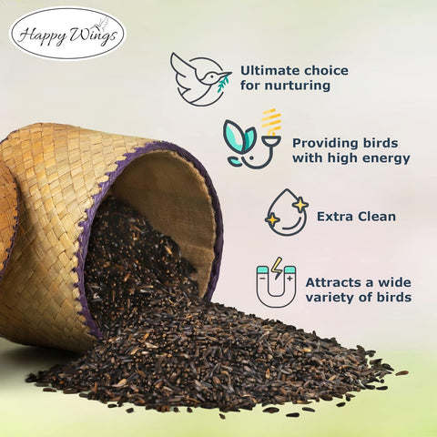 Happy Wings 10LB Thistle Seed Bird Food, 100% Natural, Extra Clean, No Grow