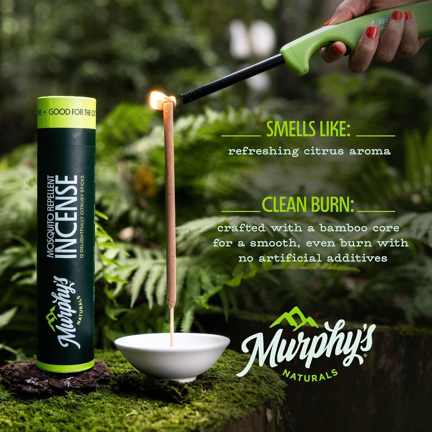 Murphy's Naturals Citronella Mosquito Repellent Incense Sticks, 12 Count