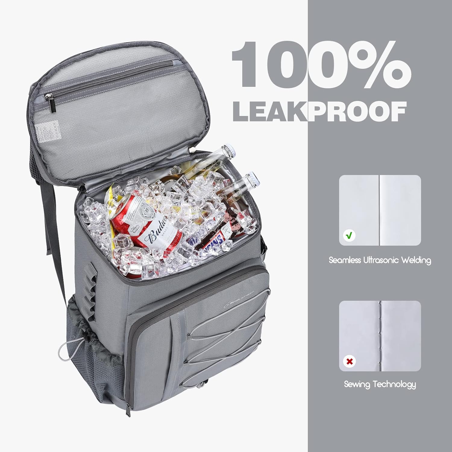 Maelstrom 35/50Can Insulated Cooler Backpack, Leakproof Soft Lunch Ice Bag