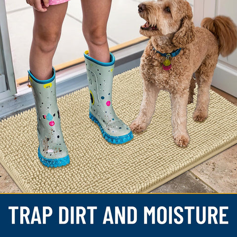 Smiry Dog Door Mat for Muddy Paws 59x24, Absorbs Moisture and Dirt Doormat
