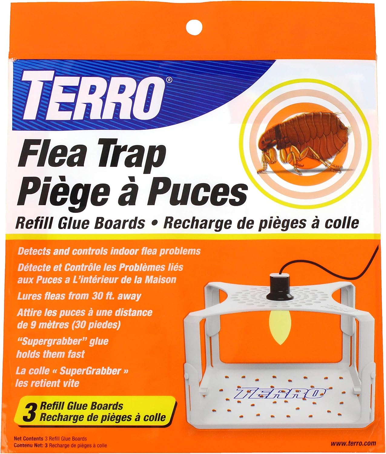 TERRO Flea Trap Refill Glue Cards, 3-Pack