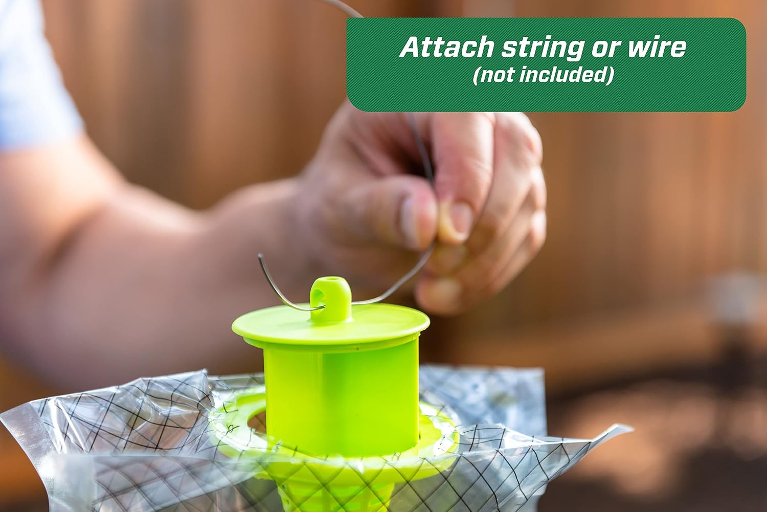 RESCUE! Outdoor Disposable Fly Trap – Hanging Fly Catcher with Attractant Bait, Fly Bag for Patio, Yard, Trash & Farm Areas – Easy-to-Use Outdoor Fly Control - 8 Traps